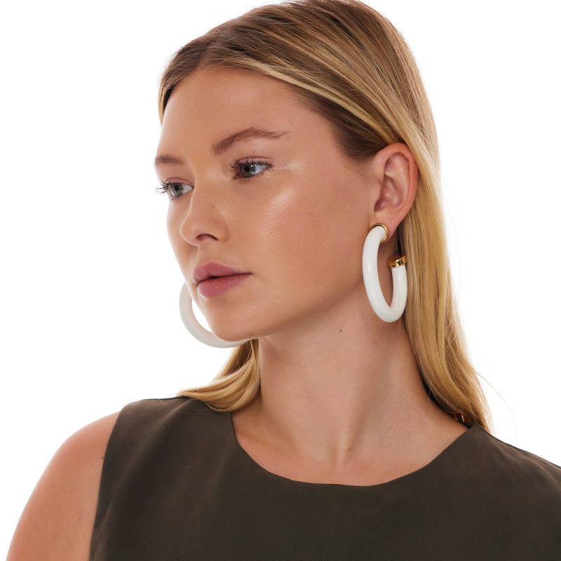 Earrings & Studs | Blue & White Resin Earrings - 1 Pairs | Freeup